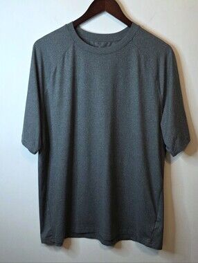 Glacier Performance Tee Gray Stretch Moisture Wicking Workout Size XL